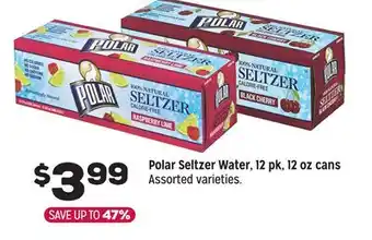 Grocery Outlet Polar Seltzer Water, 12pk, 12 oz Cans offer