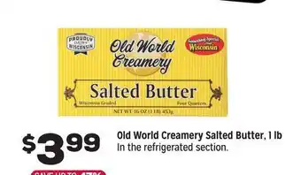 Grocery Outlet Old World Creamery Salted Butter, 1 lb offer