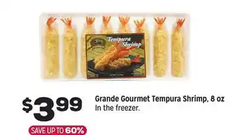 Grocery Outlet Grande Gourmet Tempura Shrimp, 8 oz offer