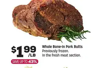 Grocery Outlet Whole Bone-In Pork Butts offer