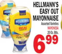 Bravo Supermarkets HELLMANN'S EASY OUT MAYONNAISE offer