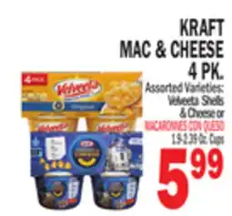 Bravo Supermarkets KRAFT MAC & CHEESE 4 PK offer