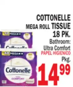 Bravo Supermarkets COTTONELLE MEGA ROLL TISSUE 18 PK offer