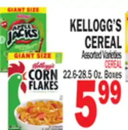 Bravo Supermarkets KELLOGG'S CEREAL offer