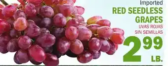 Bravo Supermarkets RED SEEDLESS GRAPES offer