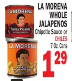 Bravo Supermarkets LA MORENA WHOLE JALAPENOS offer