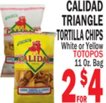 Bravo Supermarkets CALIDAD TRIANGLE TORTILLA CHIPS offer