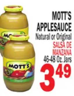 Bravo Supermarkets MOTT'S APPLESAUCE offer