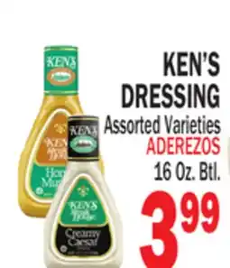 Bravo Supermarkets KEN'S DRESSING offer