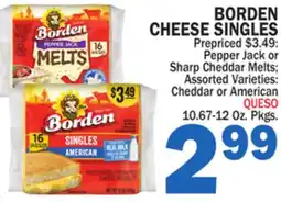 Bravo Supermarkets BORDEN CHEESE SINGLES offer