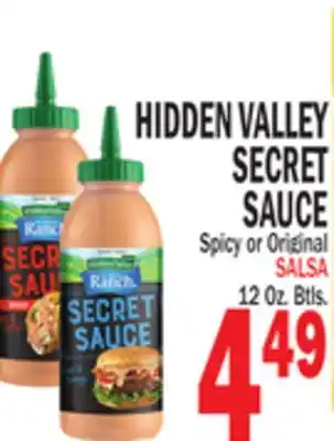 Bravo Supermarkets HIDDEN VALLEY SECRET SAUCE offer