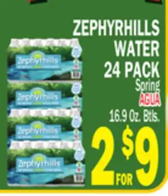 Bravo Supermarkets ZEPHYRHILLS WATER 24 PACK offer