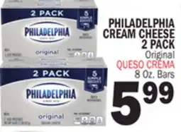 Bravo Supermarkets PHILADELPHIA CREAM CHEESE 2 PACK offer