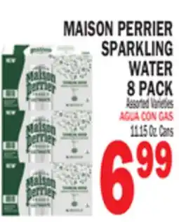 Bravo Supermarkets MAISON PERRIER SPARKLING WATER 8 PACK offer