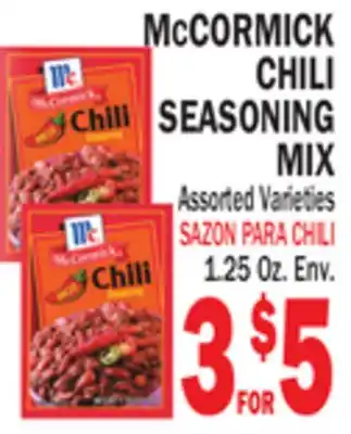 Bravo Supermarkets McCORMICK CHILI SEASONING MIX offer