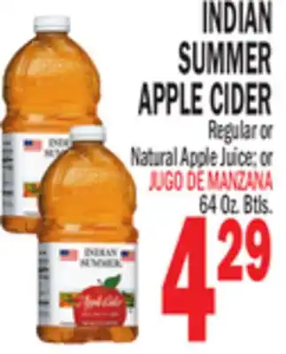 Bravo Supermarkets INDIAN SUMMER APPLE CIDER offer