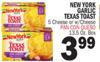 Bravo Supermarkets NEW YORK GARLIC TEXAS TOAST offer