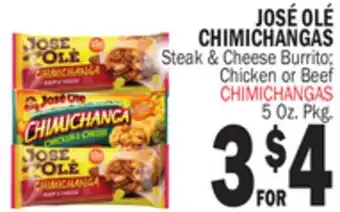 Bravo Supermarkets JOSÉ OLÉ CHIMICHANGAS offer