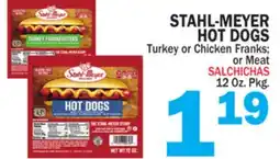 Bravo Supermarkets STAHL-MEYER HOT DOGS offer