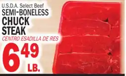 Bravo Supermarkets SEMI-BONELESS CHUCK STEAK offer