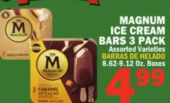 Bravo Supermarkets MAGNUM ICE CREAM BARS 3 PACK offer