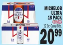 Bravo Supermarkets MICHELOB ULTRA 18 PACK offer