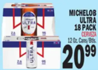 Bravo Supermarkets MICHELOB ULTRA 18 PACK offer