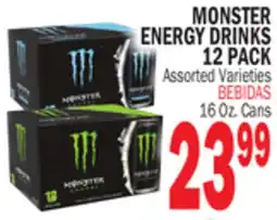 Bravo Supermarkets MONSTER ENERGY DRINKS 12 PACK offer