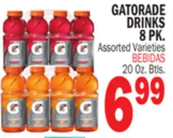 Bravo Supermarkets GATORADE DRINKS 8 PK offer