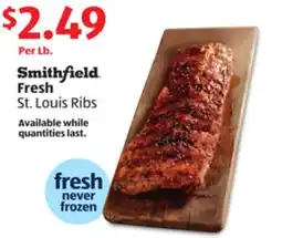 Aldi Smithfield Fresh St. Louis Ribs offer