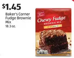 Aldi Baker's Corner Fudge Brownie Mix offer