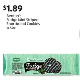 Aldi Benton's Fudge Mint Striped Shortbread Cookies offer