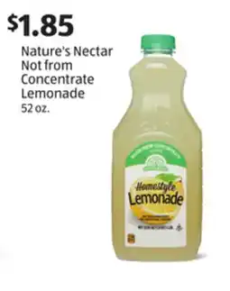 Aldi Nature's Nectar Not from Concentrate Lemonade offer