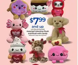 Rite Aid Assorted Valentine Plush and Plush with Candy offer