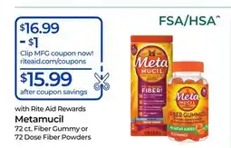 Rite Aid Metamucil offer