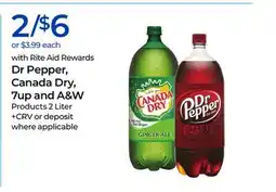 Rite Aid Dr Pepper, Canada Dry, 7up and A&W offer