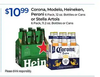 Rite Aid Corona, Modelo, Heineken, Peroni or Stella Artois offer