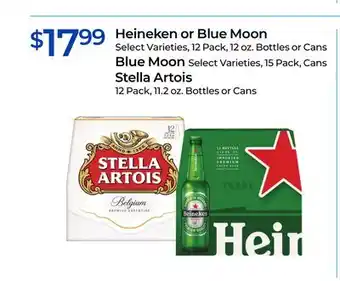 Rite Aid Heineken or Blue Moon, Blue Moon, Stella Artois offer