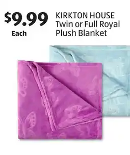 Aldi KIRKTON HOUSE Twin or Full Royal Plush Blanket offer