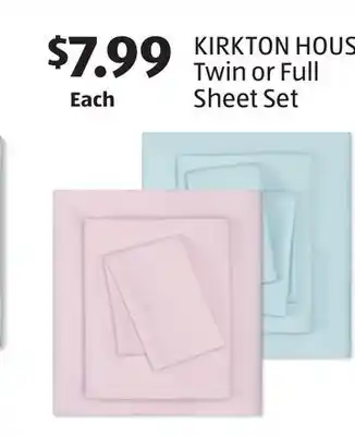 Aldi KIRKTON HOUSE Twin or Full Sheet Set offer