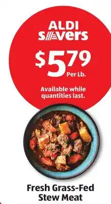 Aldi Fresh Grass-Fed Stew Meat offer