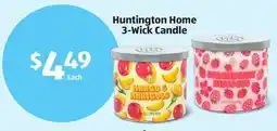 Aldi Huntington Home 3-Wick Candle offer