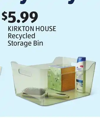 Aldi KIRKTON HOUSE Recycled Storage Bin offer