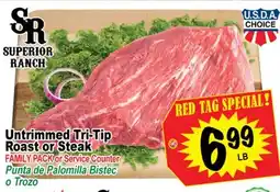 Superior Grocers Untrimmed Tri-Tip Roast or Steak offer