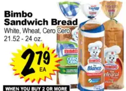 Superior Grocers Bimbo Sandwich Bread offer