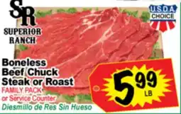 Superior Grocers Boneless Chuck Beef or Roast offer