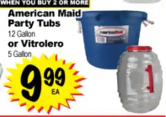 Superior Grocers American Maid Party Tubs offer