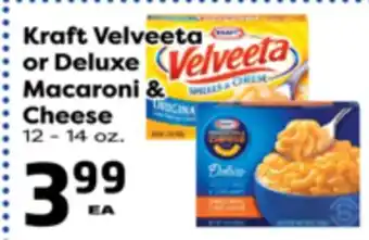 Superior Grocers Kraft Velveeta or Deluxe Macaroni & Cheese offer