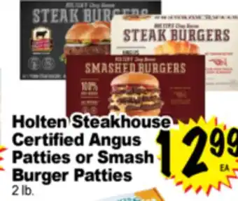 Superior Grocers Holten Steakhouse Certified Angus Patties or Smash Burger Patties offer