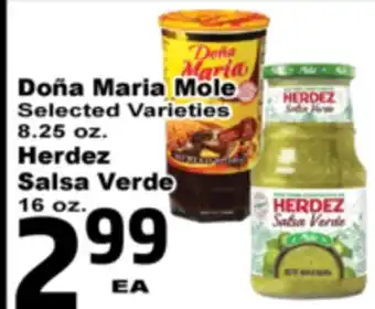 Superior Grocers Doña Maria Mole 8.25 oz. Herdez Salsa Verde 16 oz offer